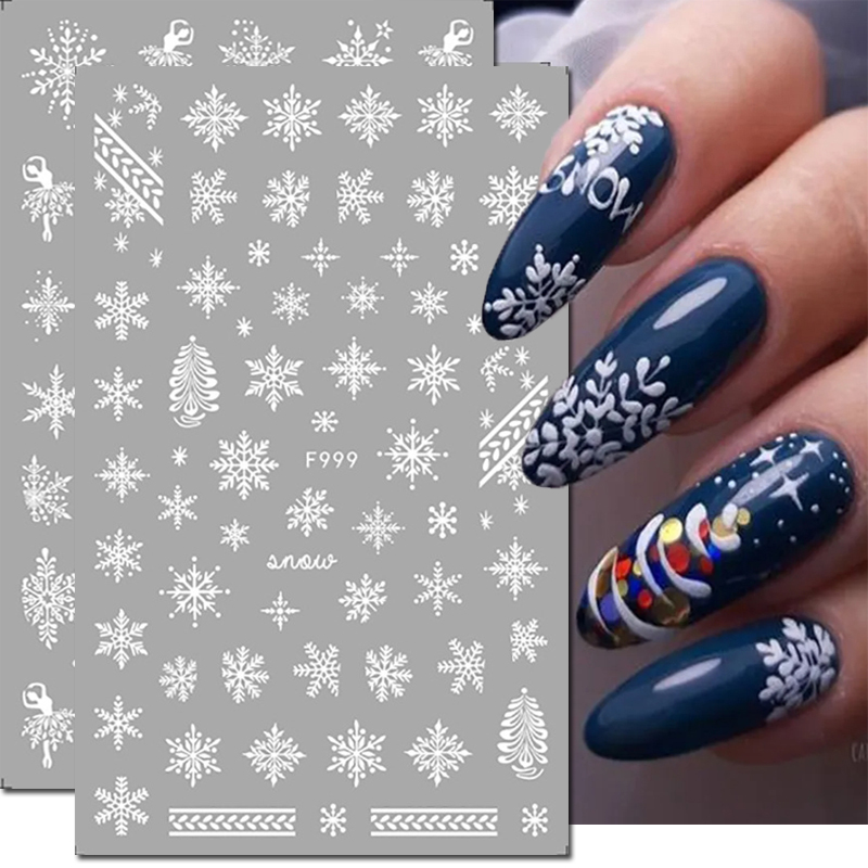 Nail Art Xmas Tree - 3d Nail Art Stickers Christmas Winter