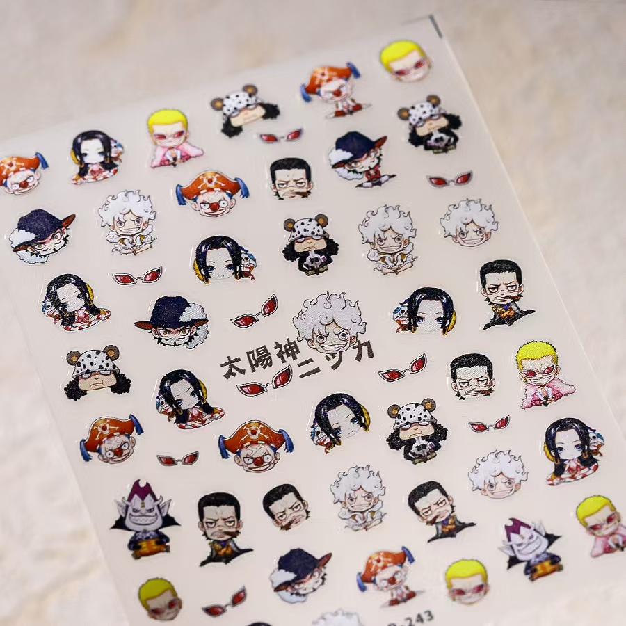 Nail Art Zoro One Piece - 1PCS 5D New One Piece Nail