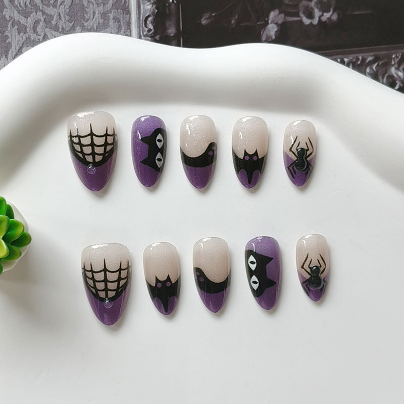 Nail Art Eye Cat - 10Pcs Women Halloween Party Themed Purple