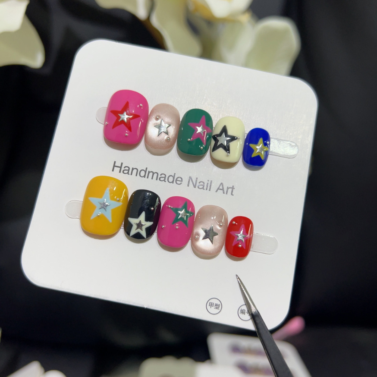 10PCS Glitter Cat Eye Short Sq - đánh giá và giá Nail Art Eye Cat