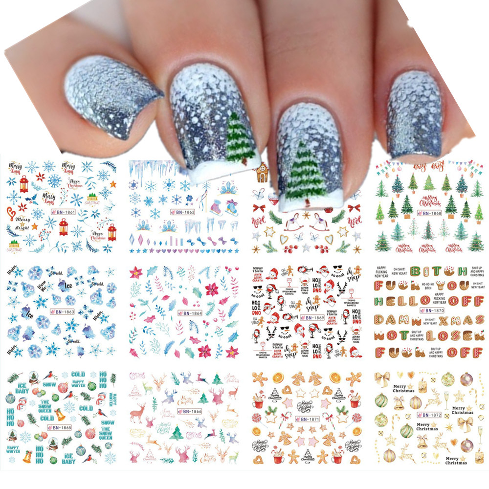 12 Chiếc Giáng Sinh Móng Đề Ca - đánh giá và giá Nail Art Xmas Tree
