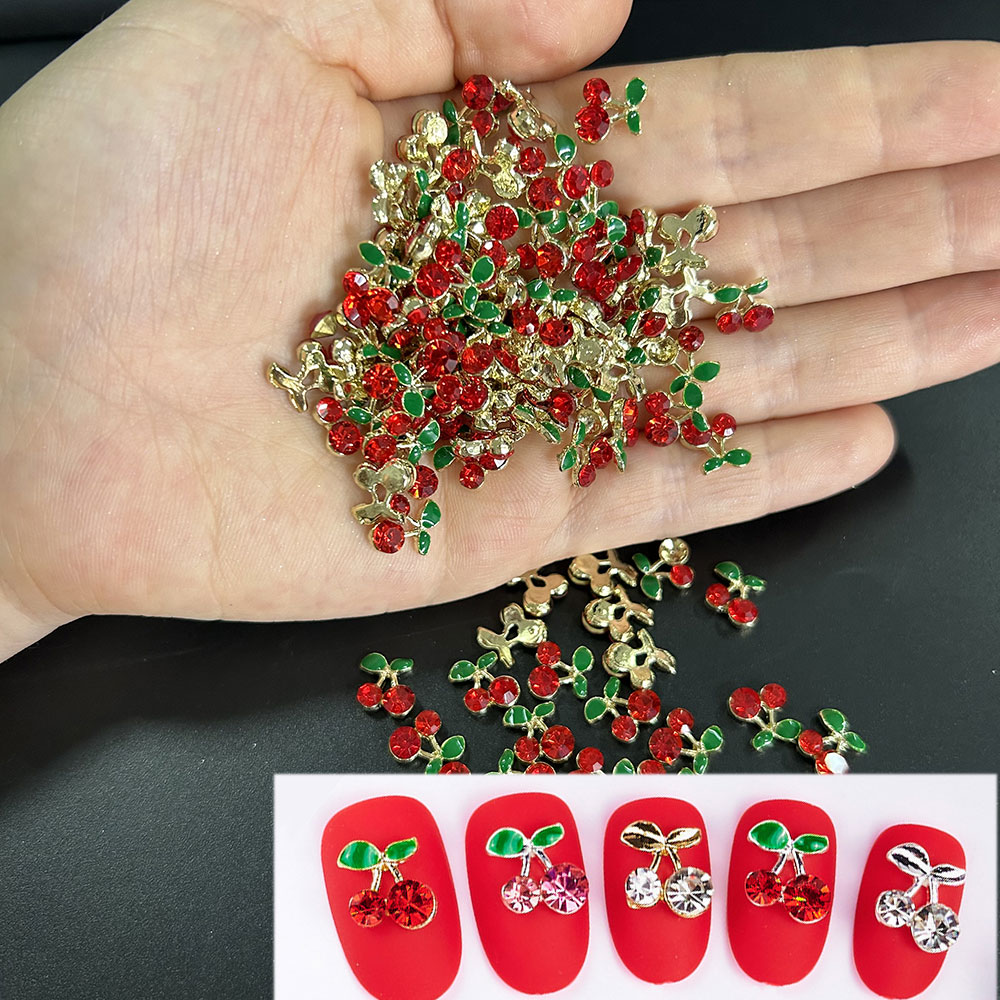 20pcs/bag Cherry Aolly Nail Ch - đánh giá và giá Nail Art Red Cherry