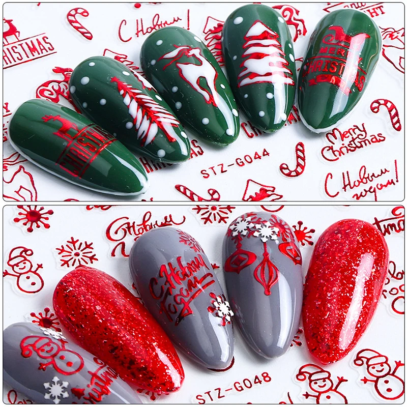 Christmas Nails Accesories Red - đánh giá và giá Nail Art Xmas Tree