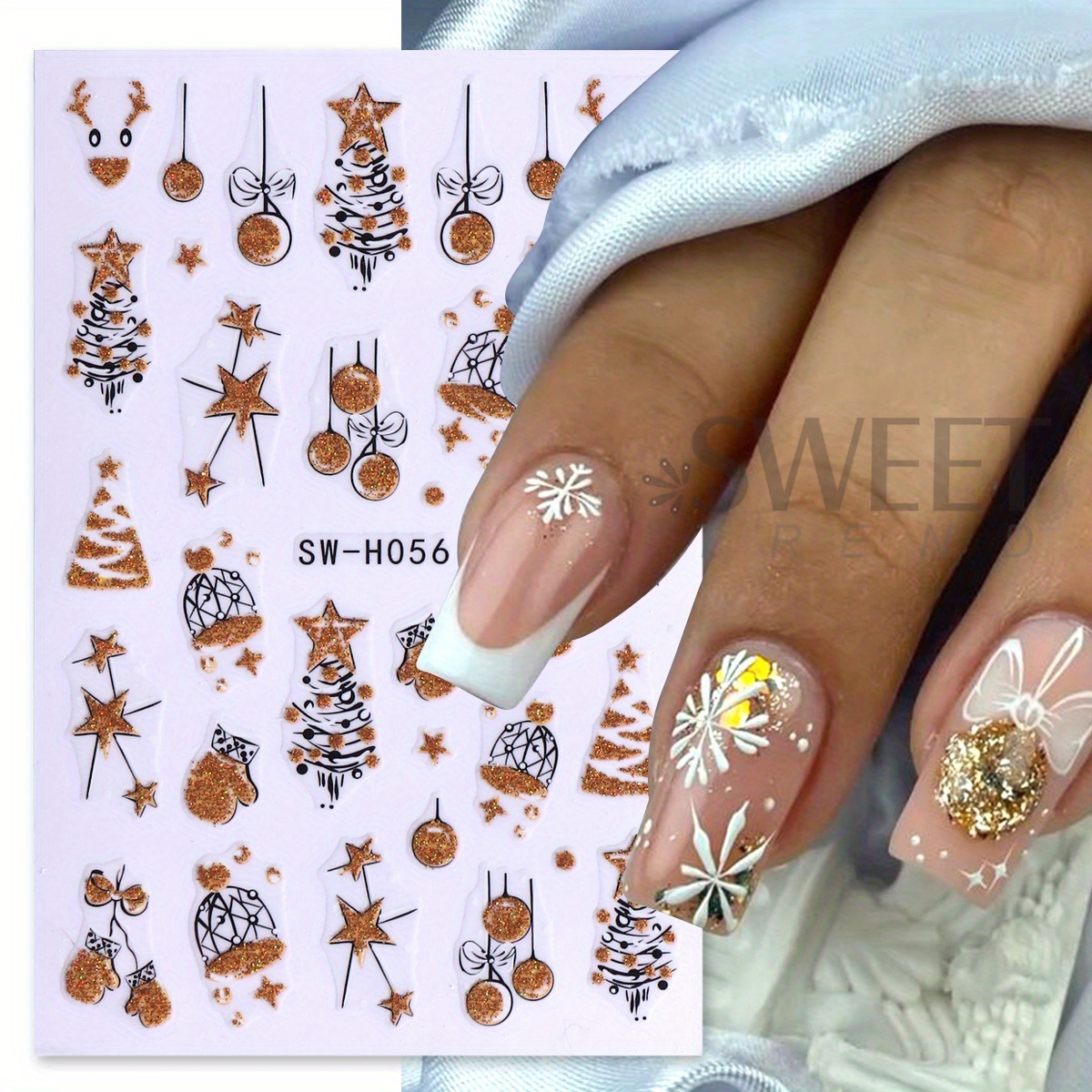 2 pcs Gorgeous Sparkly Christm - đánh giá và giá Nail Art Xmas Tree