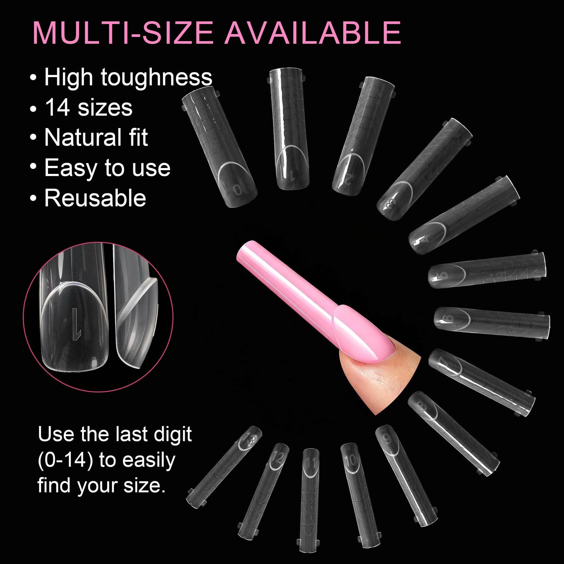 140pcs Flat Edge Nail Extensio - đánh giá và giá Nail Art Denim