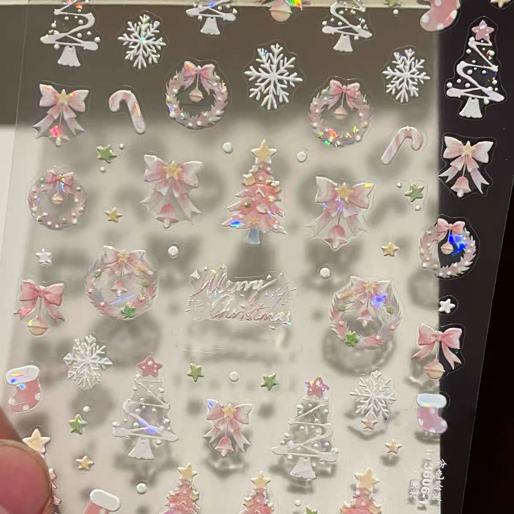 1pcs Aurora Pink Christmas Tre - đánh giá và giá Nail Art Xmas Tree