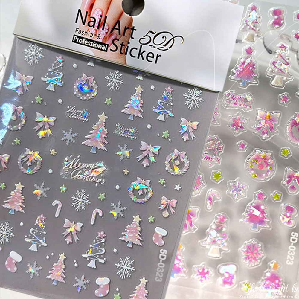 1pcs Aurora Pink Christmas Tre - đánh giá và giá Nail Art Xmas Tree
