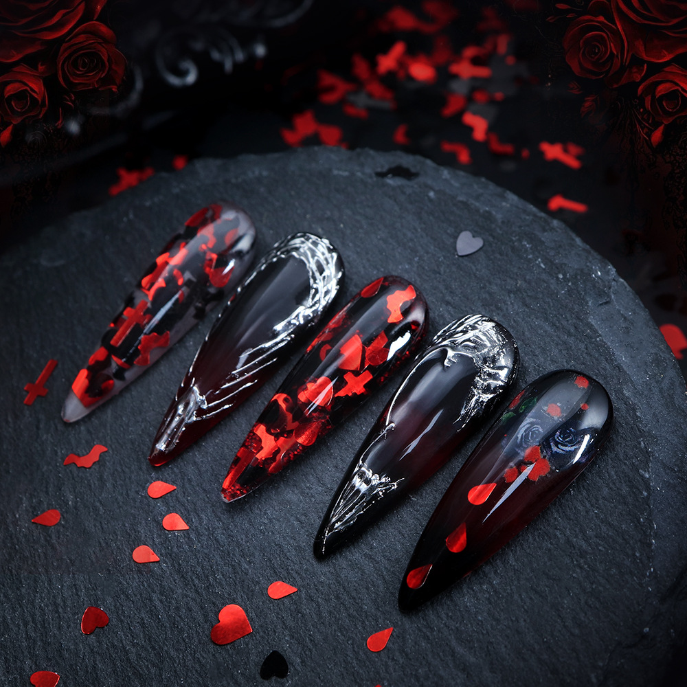 Halloween Nail Sequins 5g –Bat - đánh giá và giá Nail Art Vampire