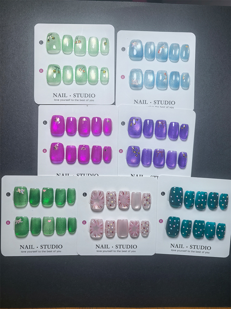 Cat Eye Press on Nails 10Pcs,  - đánh giá và giá Nail Art Eye Cat