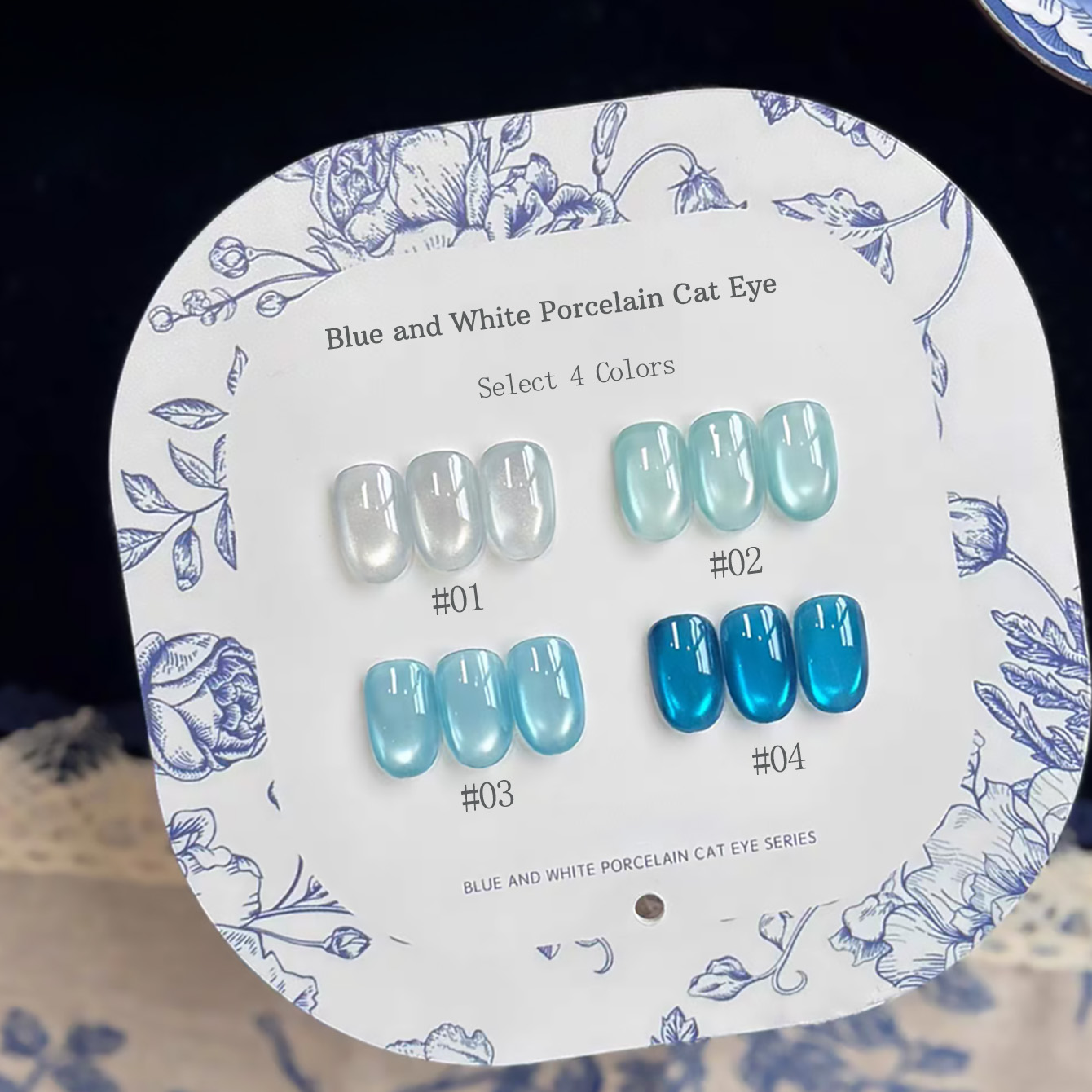 1pcs TC Blue And White Porcela - đánh giá và giá Nail Art Ice Blue