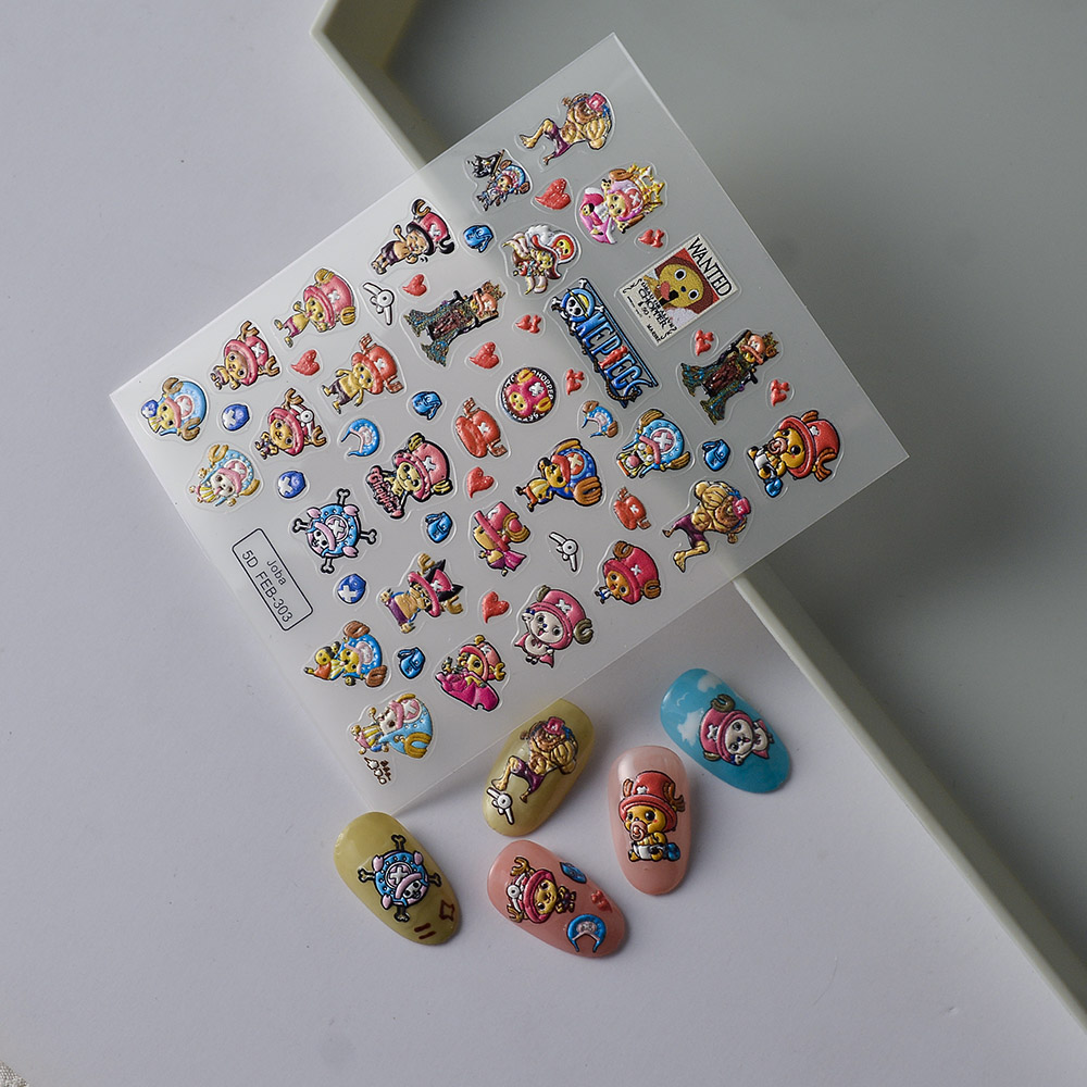 1PCS One Piece Cartoon Nail St - đánh giá và giá Nail Art Zoro One Piece
