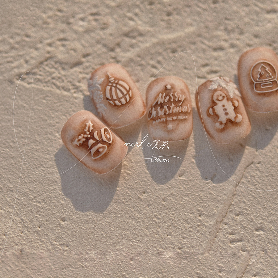 5D Relief Pure White Merry Chr - đánh giá và giá Nail Art Xmas Tree