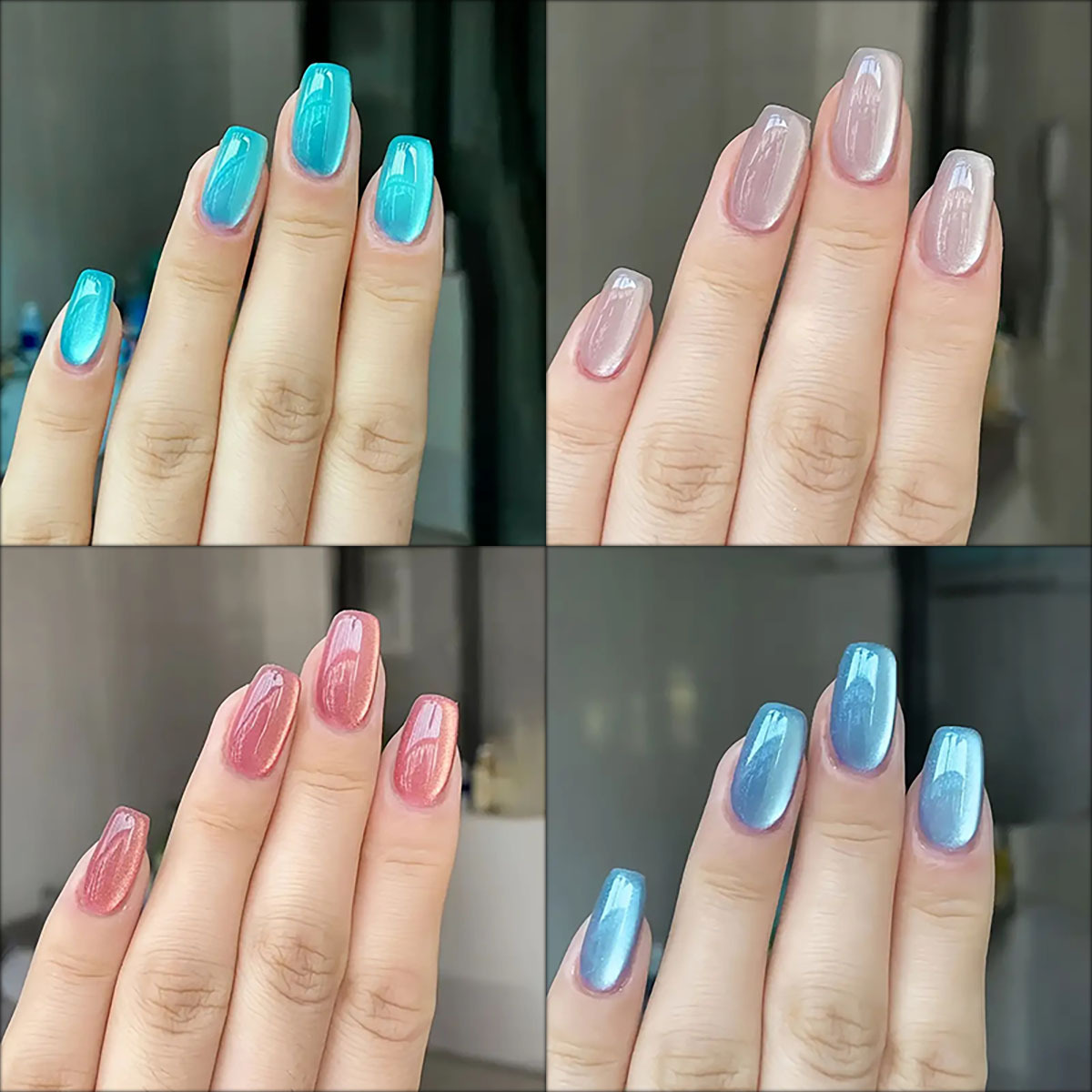 24pcs/30pcs short square balle - đánh giá và giá Nail Art Eye Cat