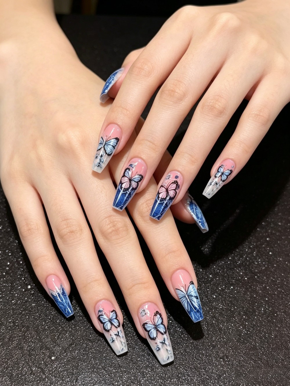 24pcs Spring Butterfly Press O - đánh giá và giá Nail Art Denim