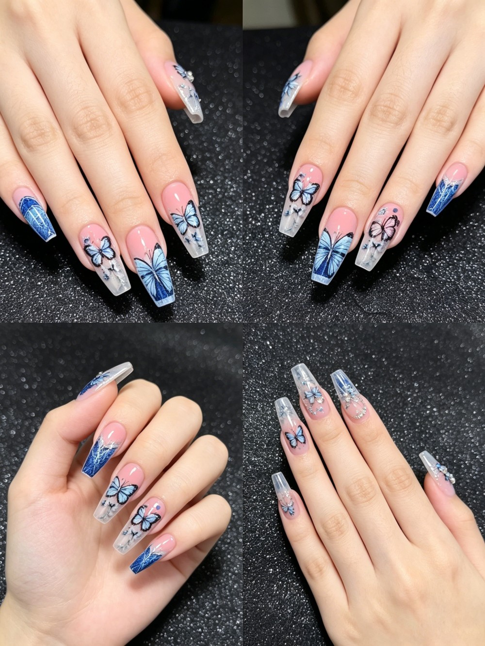 24pcs Spring Butterfly Press O - đánh giá và giá Nail Art Denim
