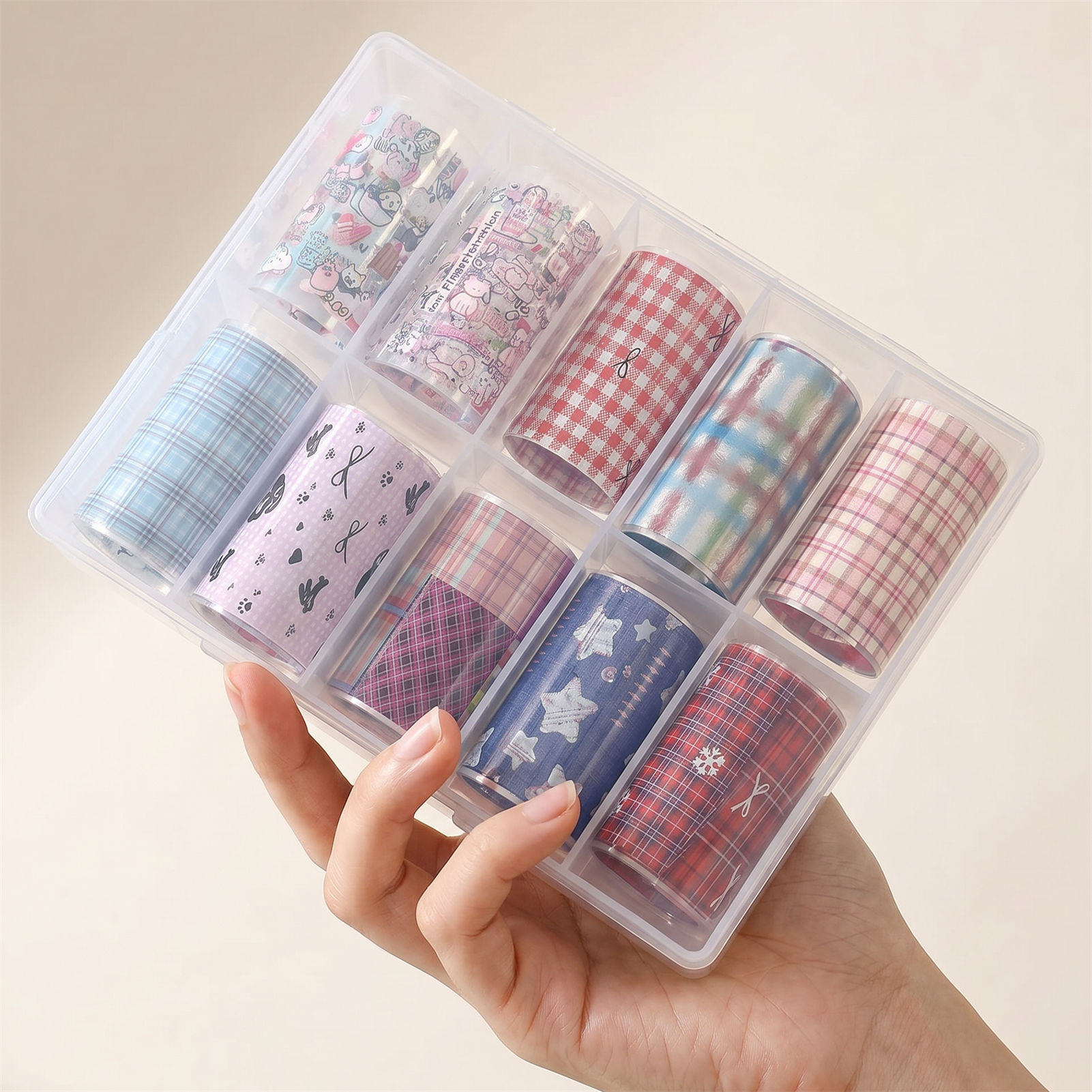 10Rolls Korean Nail Foils for  - đánh giá và giá Nail Art Denim