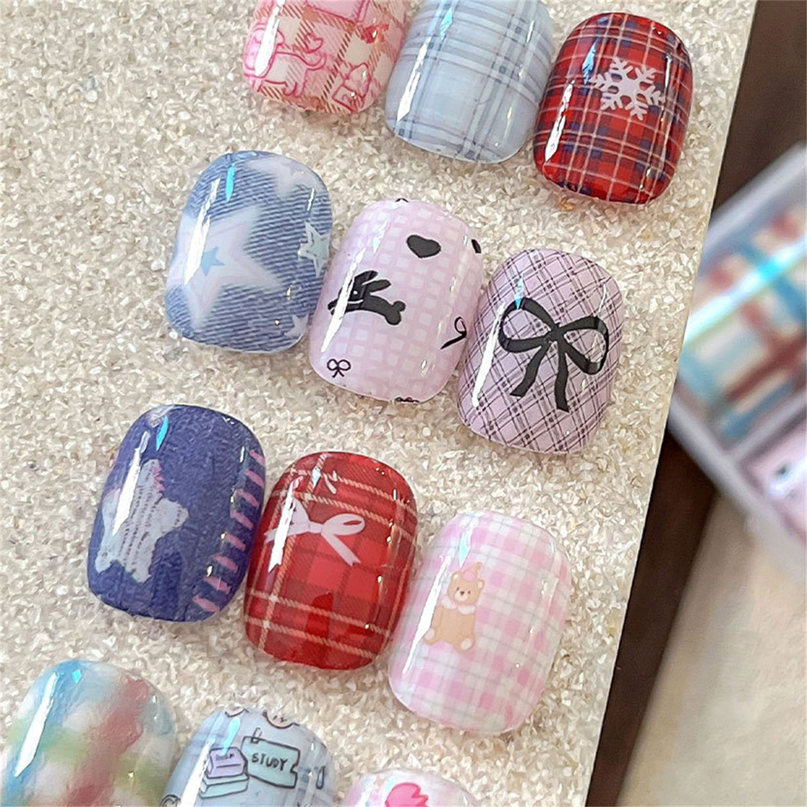 10Rolls Korean Nail Foils for  - đánh giá và giá Nail Art Denim