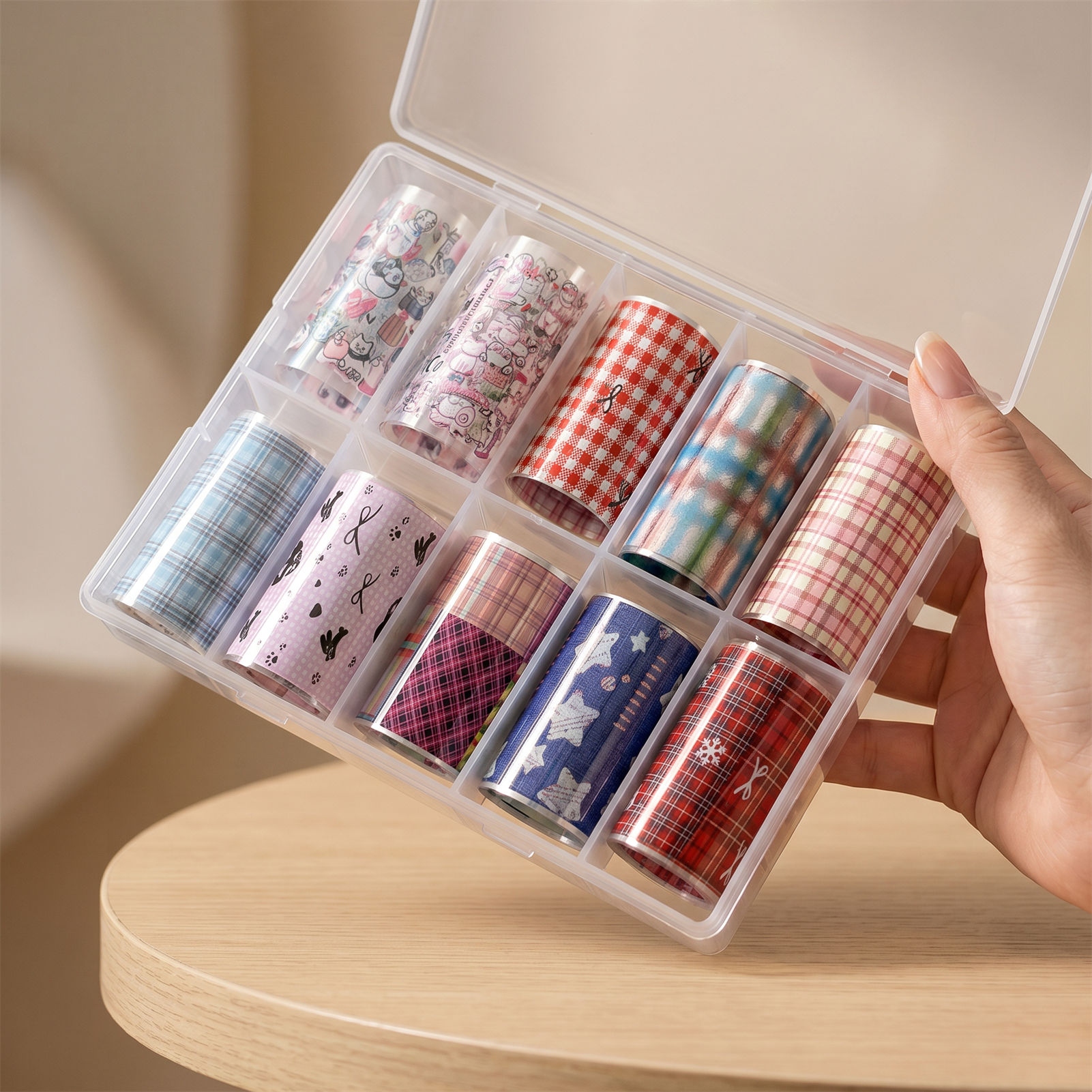 10Rolls Korean Nail Foils for  - đánh giá và giá Nail Art Denim