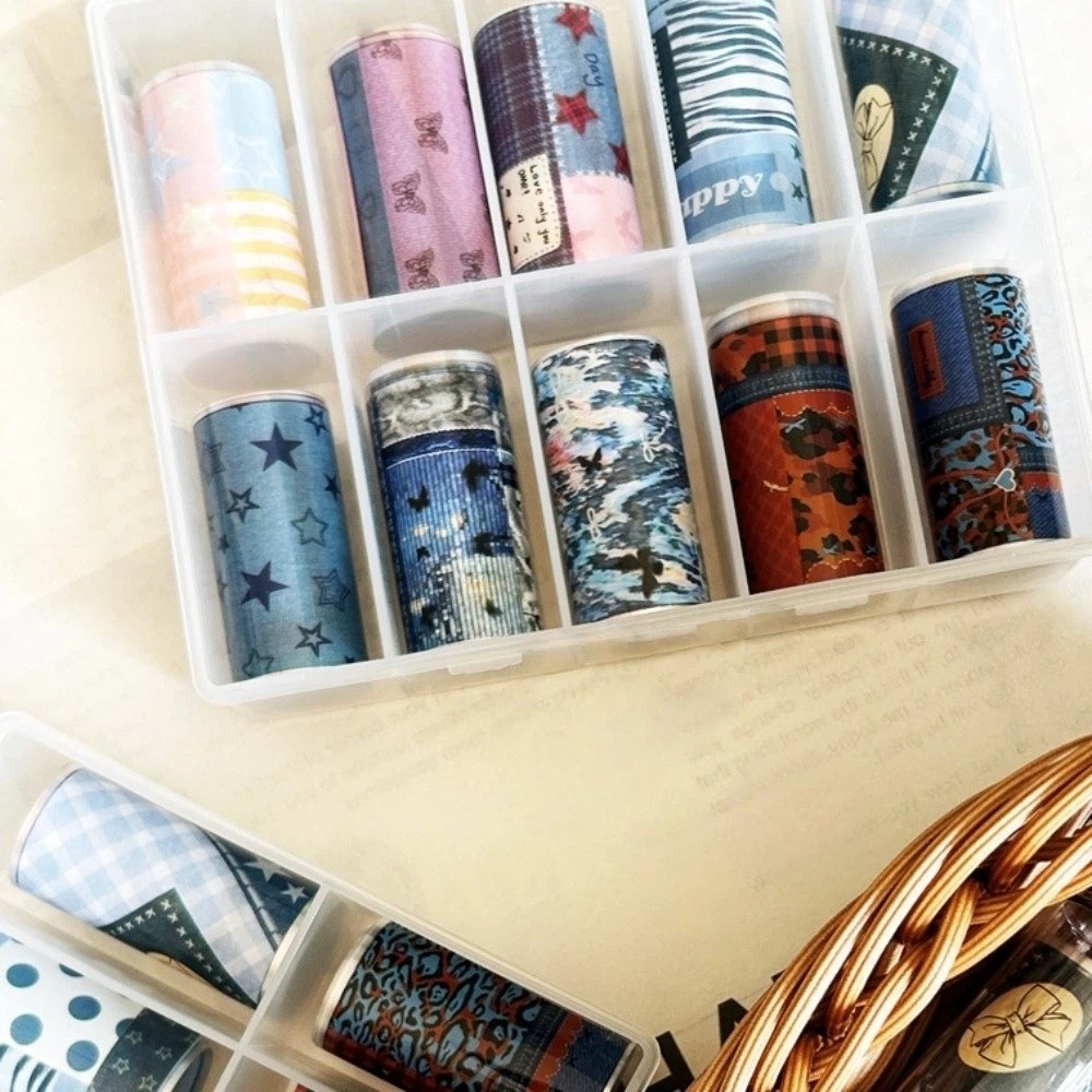10Rolls Colorful Nail Foils Tr - đánh giá và giá Nail Art Denim