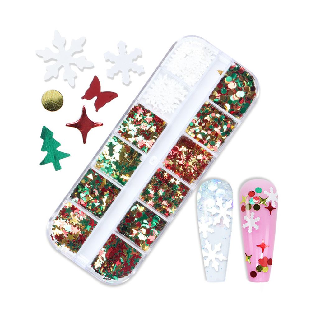 Nail Flakes Metal Slices Thin  - đánh giá và giá Nail Art Xmas Tree