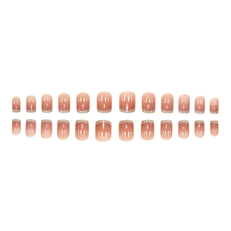 24pcs White French Square Red  - đánh giá và giá Nail Art Red Cherry