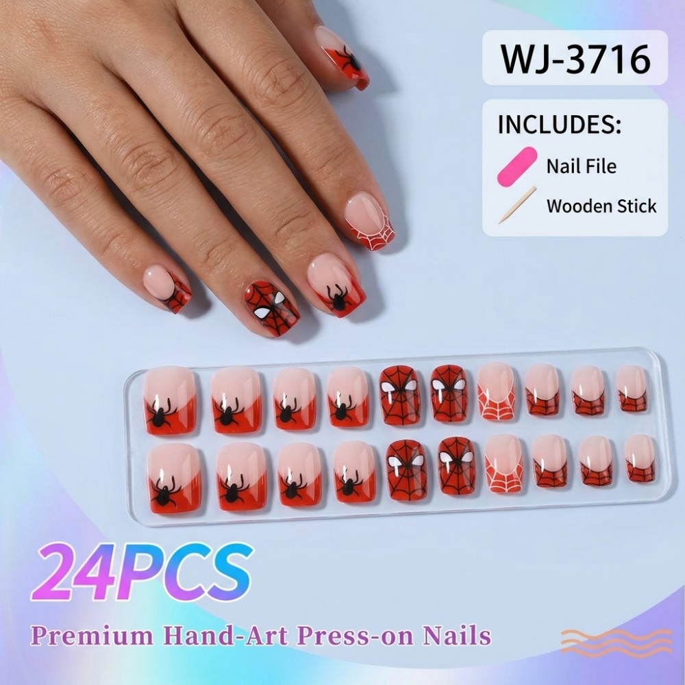 24PCS Halloween Long Stiletto  - đánh giá và giá Nail Art Vampire