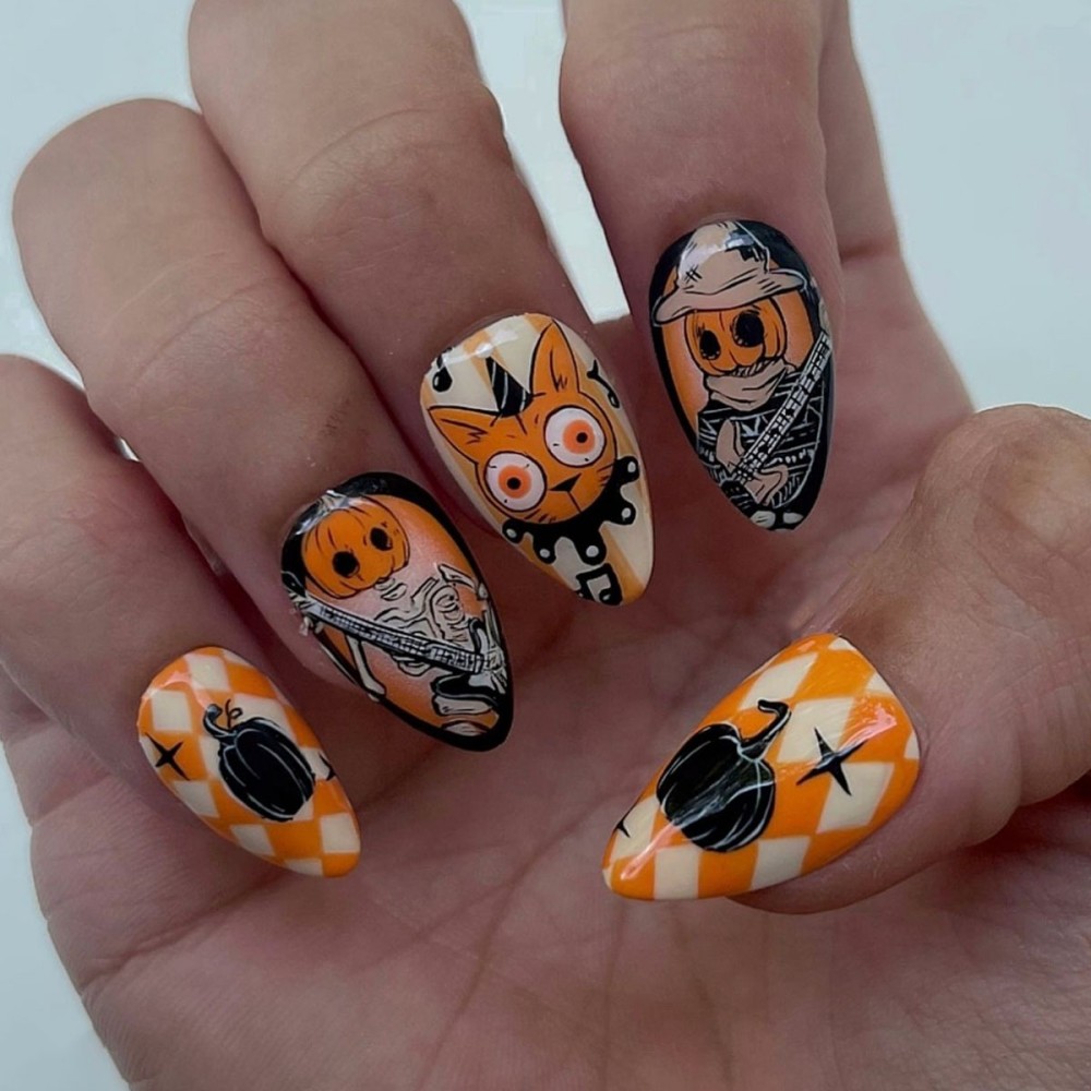 24PCS Halloween Long Stiletto  - đánh giá và giá Nail Art Vampire