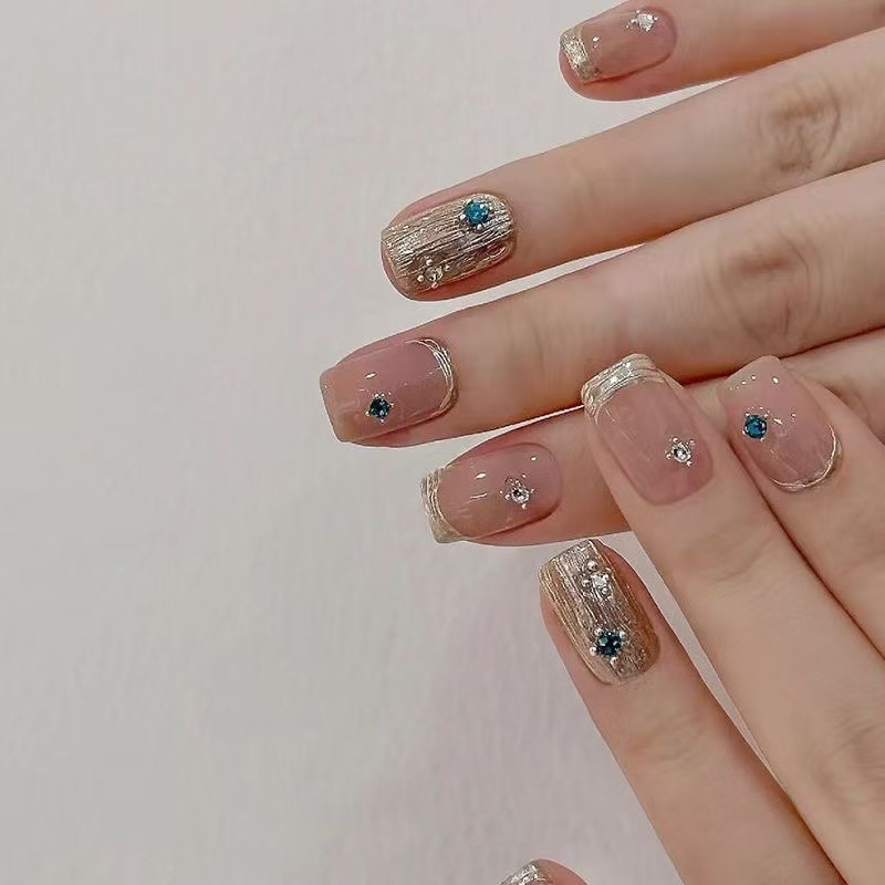 10Pcs Short Square French Hand - đánh giá và giá Nail Art Eye Cat