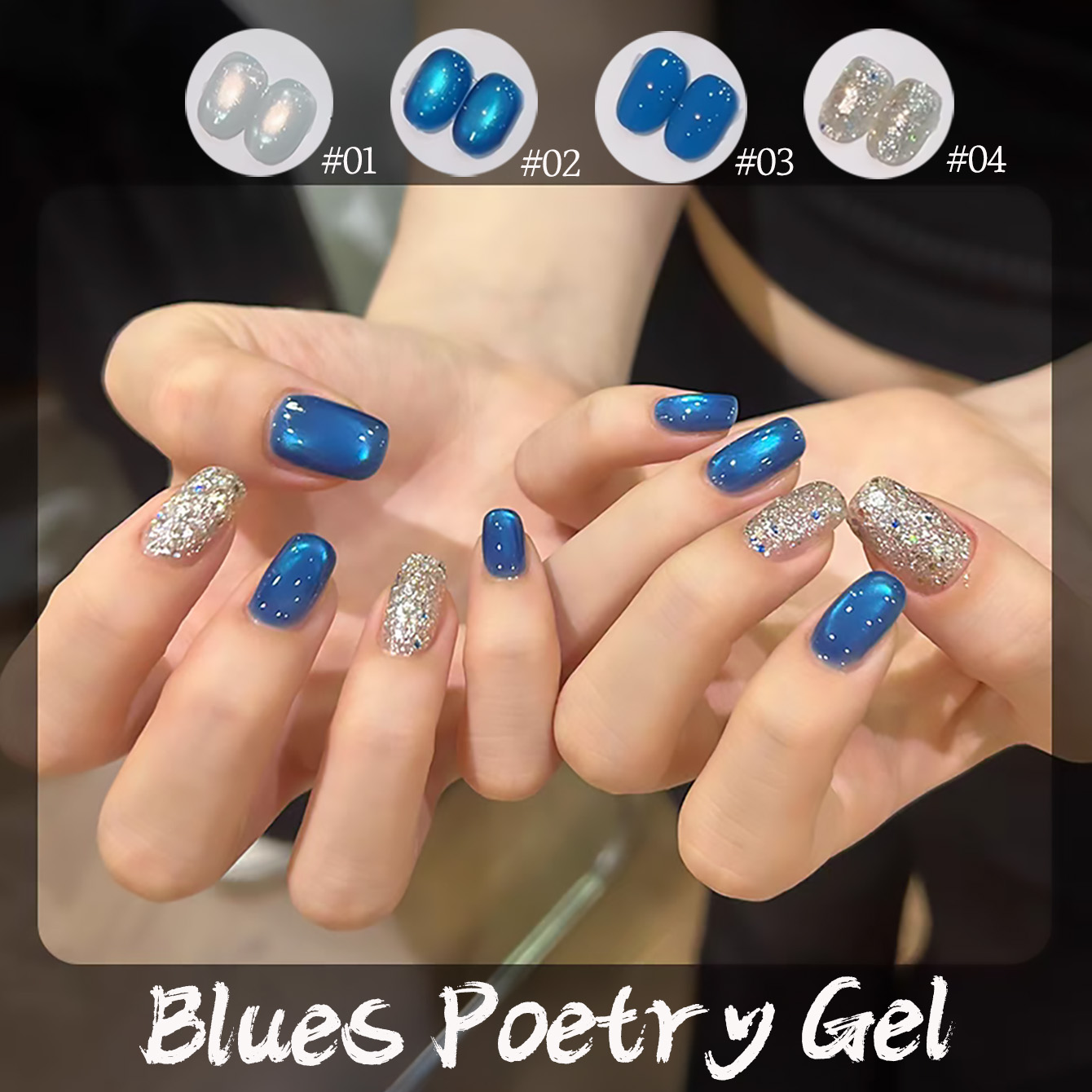 1pcs PSK Summer Popular Blues  - đánh giá và giá Nail Art Ice Blue