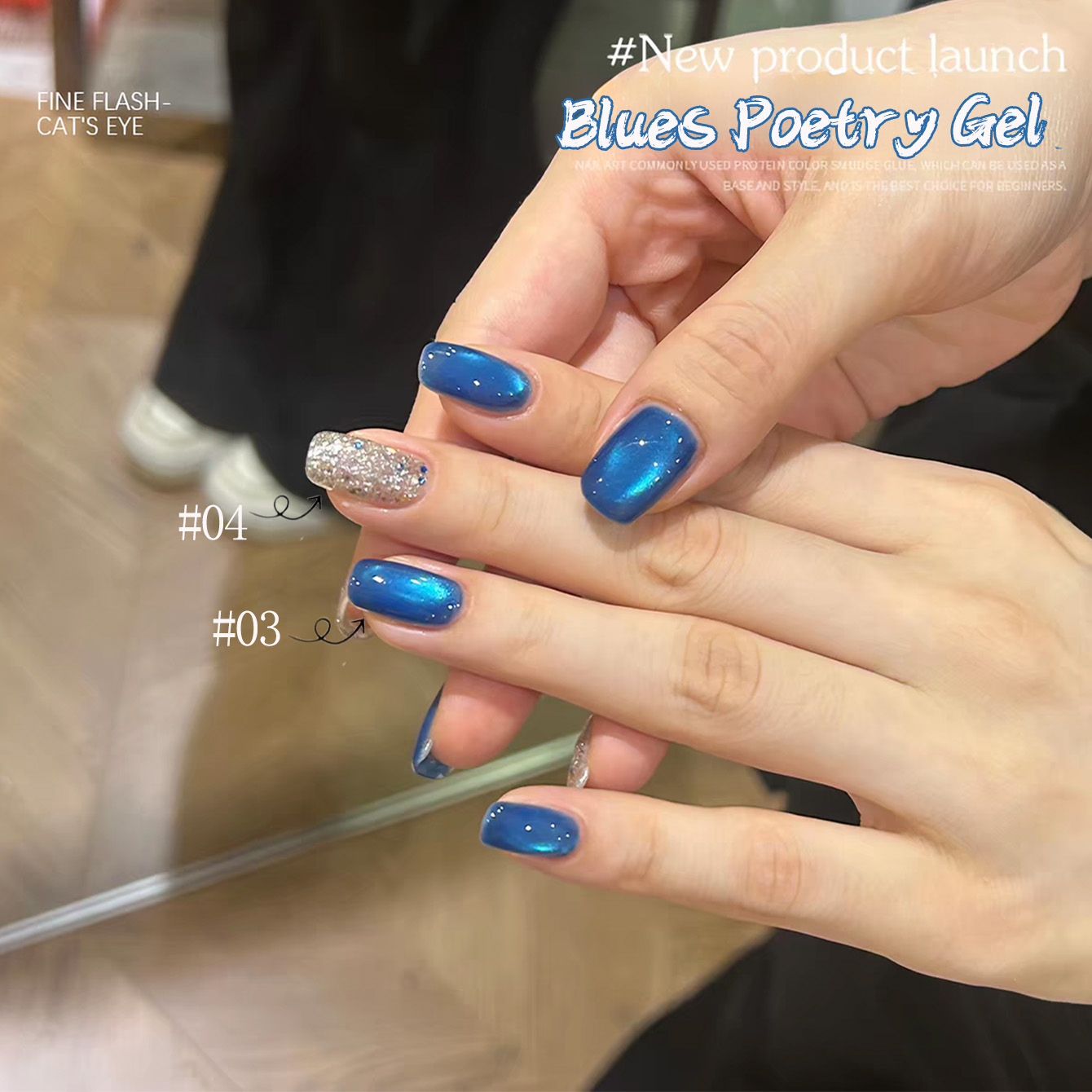 1pcs PSK Summer Popular Blues  - đánh giá và giá Nail Art Ice Blue