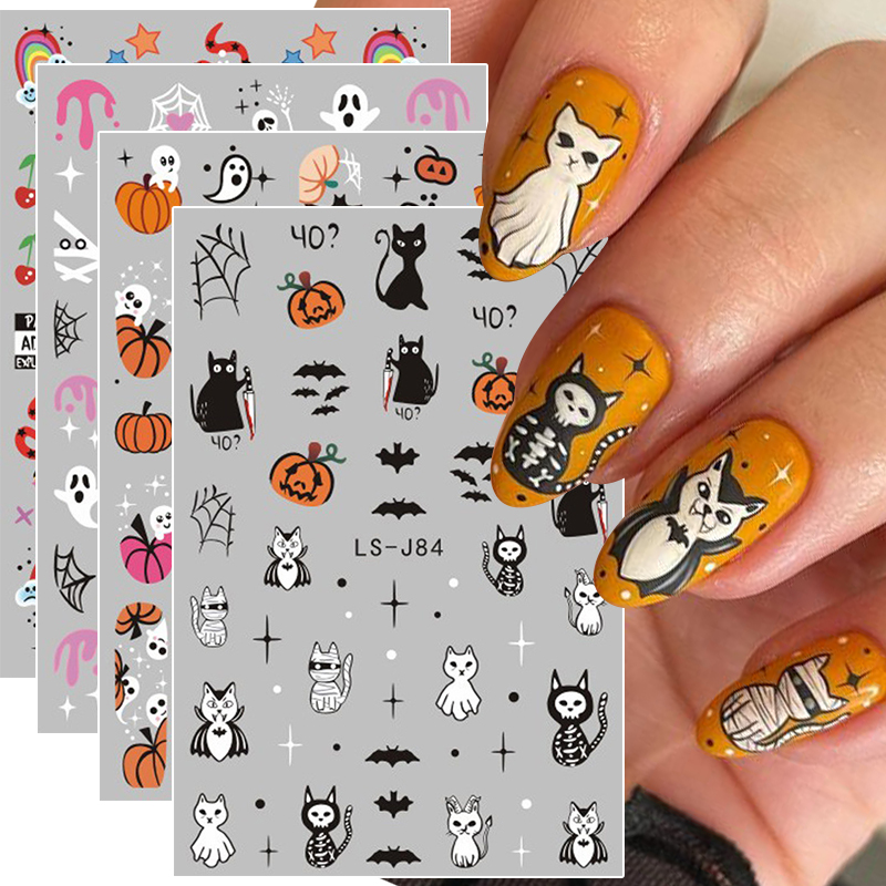 4pcs Halloween Gothic 3D Nail  - đánh giá và giá Nail Art Vampire