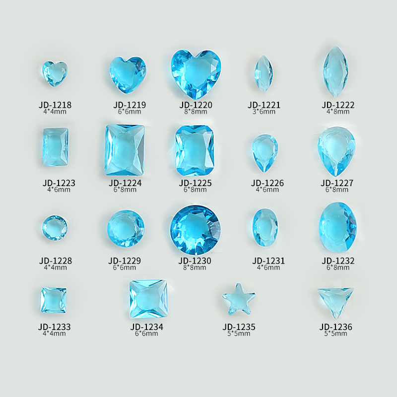 30PCS Brief Ice Transparent Se - đánh giá và giá Nail Art Ice Blue