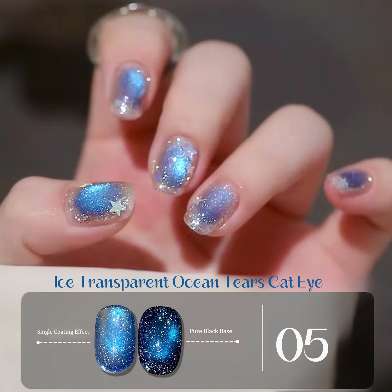 SHAKA 1-8pcs Summer Popular Ic - đánh giá và giá Nail Art Ice Blue