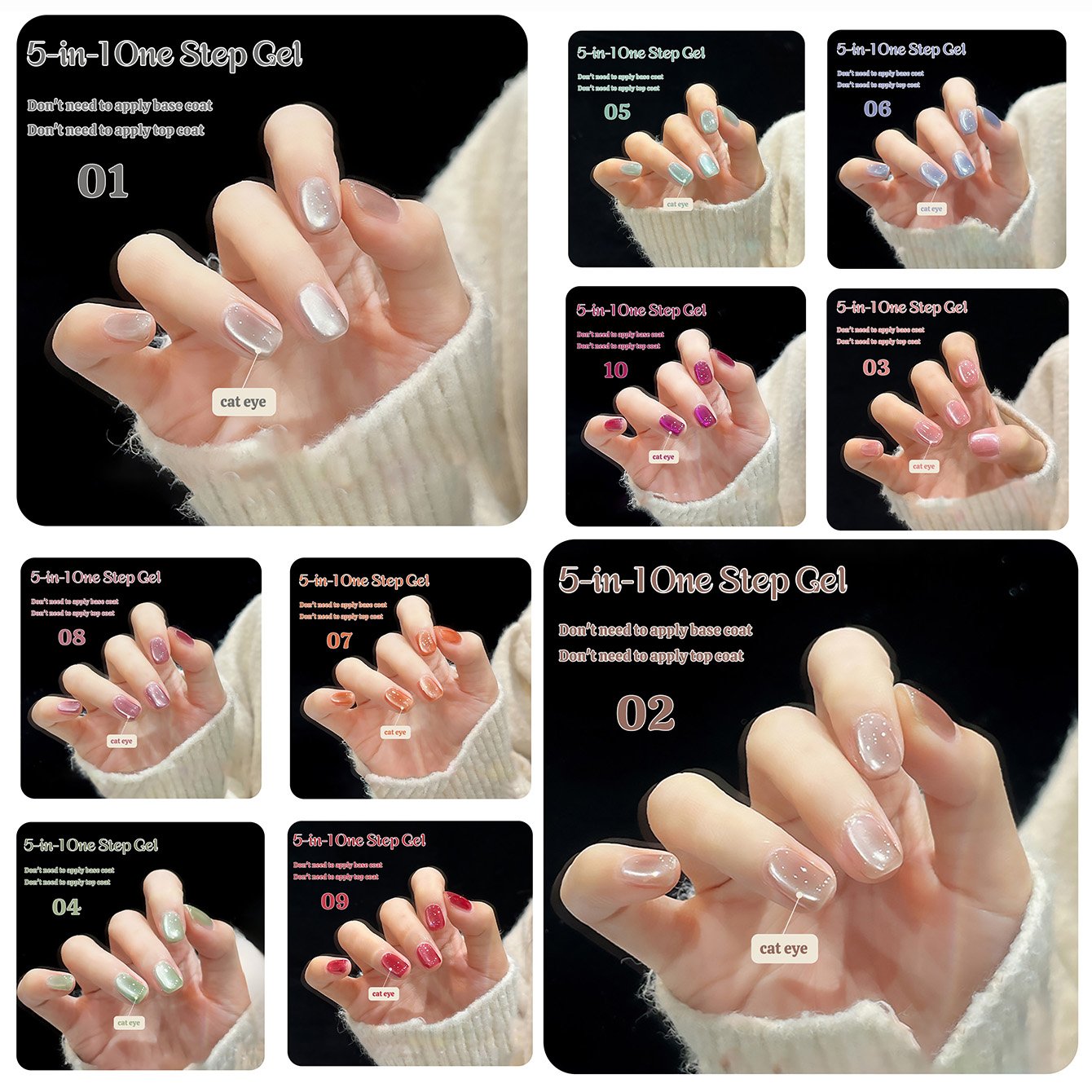 1pcs TC New 5-in-1 One-Step Ge - đánh giá và giá Nail Art Ice Blue
