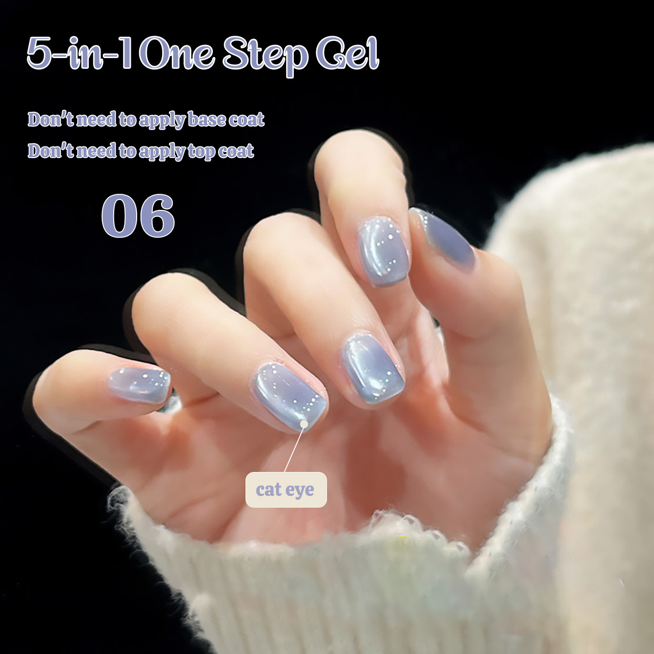 1pcs TC New 5-in-1 One-Step Ge - đánh giá và giá Nail Art Ice Blue