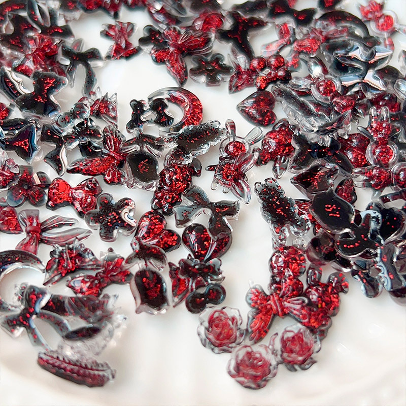 30PCS Vampire Style 3D Bow Nai - đánh giá và giá Nail Art Vampire