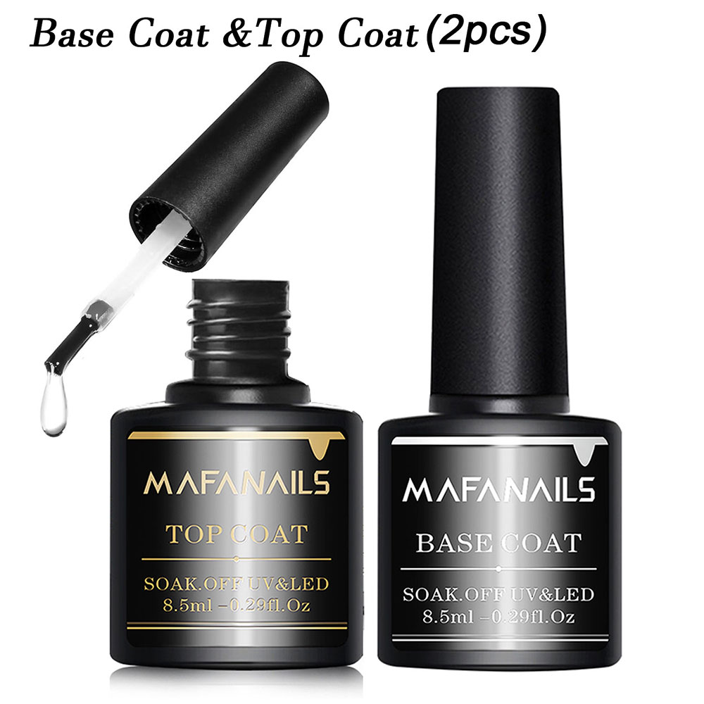 2pcs Clear Gel Top Coat & Base - đánh giá và giá Gel Top Coat
