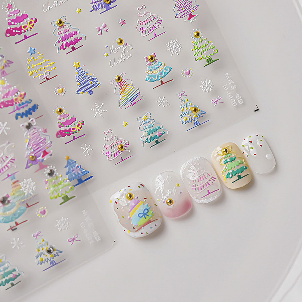 Christmas Nail Art Stickers De - đánh giá và giá Nail Art Xmas Tree