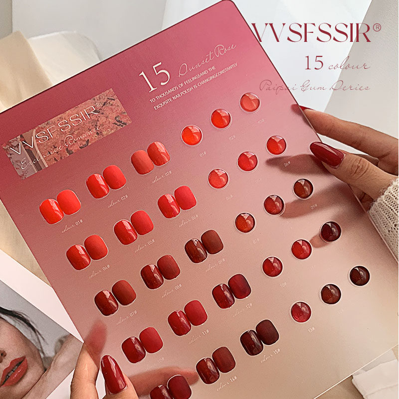 VVSFSSIR Nail 15 Colors Red Ge - đánh giá và giá Nail Art Red Cherry