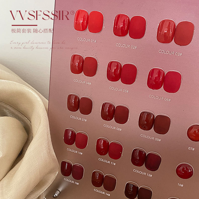 VVSFSSIR Nail 15 Colors Red Ge - đánh giá và giá Nail Art Red Cherry