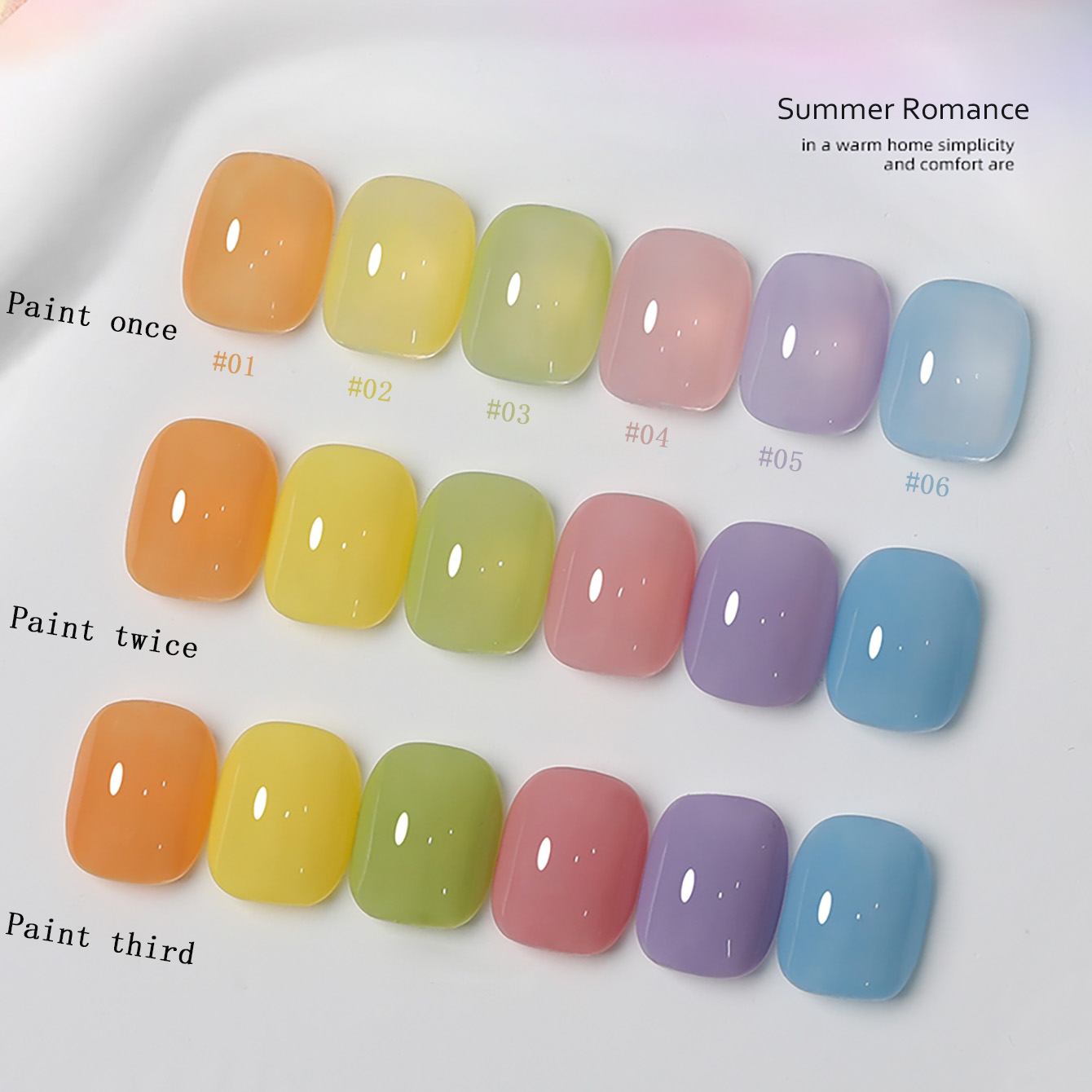 1-6pcs PSK New Macaron Candy O - đánh giá và giá Nail Art Ice Blue