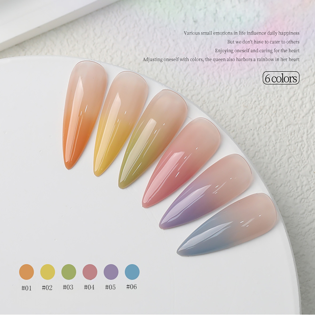 1-6pcs PSK New Macaron Candy O - đánh giá và giá Nail Art Ice Blue