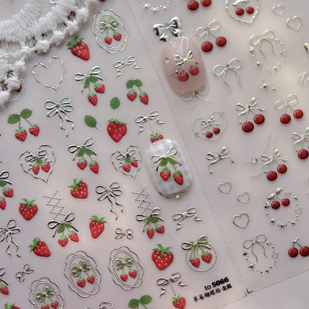Lovely 5D Nail Art Stickers Bo - đánh giá và giá Nail Art Red Cherry