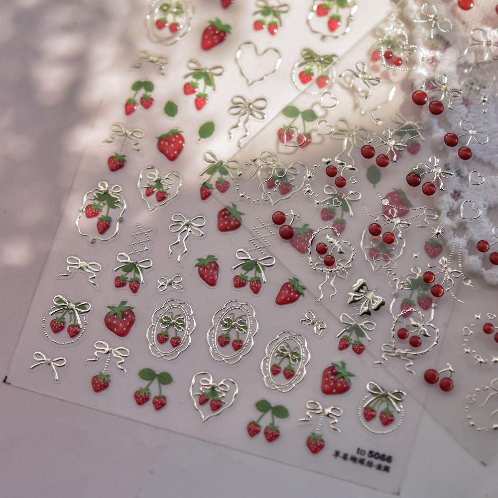 Lovely 5D Nail Art Stickers Bo - đánh giá và giá Nail Art Red Cherry